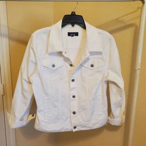 Talbots White Classic Jean Jacket